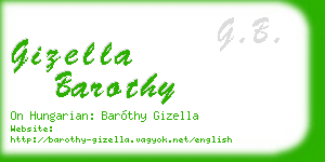 gizella barothy business card